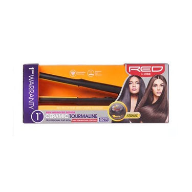 RED by Kiss 1' Ceramic Tourmaline Flat Iron - ANNS BEAUTY SUPPLY